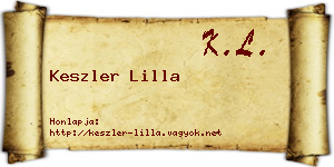 Keszler Lilla névjegykártya